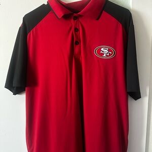 49ers  Red and Black Polo Shirt